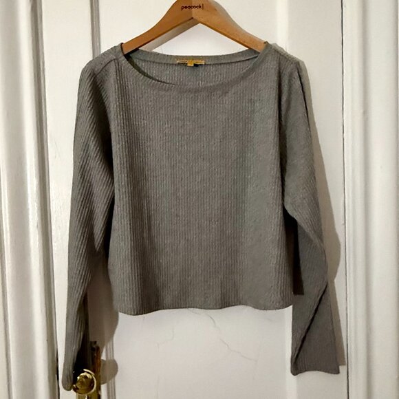Grey Cropped Long Sleeve Top From Eloquii x Refinery 29 Collection - Picture 3 of 5